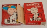Vintage Charlie Brown Snoopy Woodstock Transistor Radio MIB Sealed Unused NOS