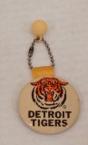 Vintage 1950s Detroit Tigers Stadium Pin Button Charm Ribbon Baseball