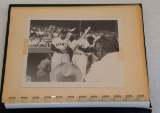 Vintage B/W Small Photo Album Lot 1940s 1950s Baseball 1/1 Fan Candid Shots Joe DiMaggio Cy Young