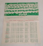 Rare Vintage 1959 Yankees Mickey Mantle Tri Fold Mail in Premium Team Photo Roster MLB Baseball