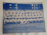 Rare Vintage 1957 Yankees Mickey Mantle Tri Fold Mail In Premium Team Photo Yogi Slaughter MLB