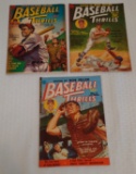 3 Vintage 1950s Baseball Thrills Comic Book Lot Bob Feller #2 #3 #10 Ziff Davis
