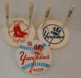 Vintage 1960s 1970s Plastic MLB Baseball Bat Pen Bank Lot NY Yankees & Red Sox