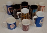 Vintage 1970s 1980s Thermo Serv Plastic Mug Cup Lot Yankees Phillies NFL MLB Penn State Packers HOF