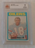Key Vintage 1972 Topps NFL Football Rookie Card RC #244 Charlie Joiner Oilers HOF BVG GRADED 7 NRMT
