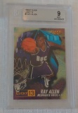 1996-97 Fleer Lucky 13 NBA Basketball Insert Card Ray Allen Bucks BGS GRADED 9 MINT Rookie RC