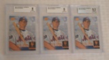 3 BGS GRADED David Wright Rookie Card Lot BGS GRADED Mets 2001 UD Prospect Premiers RC