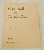 Vintage 1949 Lancaster PA Red Roses Baseball Complete Program Yearbook Magazine Rare
