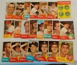 22 Vintage 1963 Topps Baseball Card Lot Rookie Commons MLB