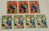 7 Vintage 1989 Topps Traded & Pro Set NFL Football Rookie Card Lot Troy Aikman Cowboys RC HOF Sharp