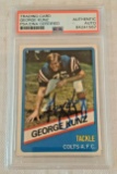 Autographed Signed PSA Slabbed Card 1976 Wonder Bread George Kunz Colts NFL Sharp Football