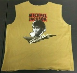 Vintage 1984 Michael Jackson Thriller Concert Tour Shirt Adult XL Deadstock NOS Unworn Brown