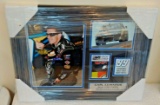 Aflac Ford Carl Edwards NASCAR Photo Framed Matted Race Used Sheet Metal Display 14x20