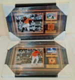 2 Adam Jones & Chris Davis Autographed Card Photo Framed Matted Display Orioles Man Cave MLB 14x21