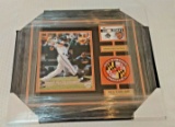 Nick Markakis Patch Upper Deck Game Used Insert Card Photo Framed Matted Orioles Cave 18x25 MLB