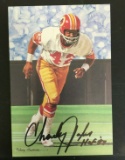 Charley Taylor Redskins Vintage Autographed Signed Goal Line Art Card NFL Football #'d COA GLAC