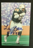 Larry Little Dolphins Vintage Autographed Signed Goal Line Art Card NFL Football #'d COA GLAC