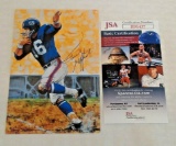 Frank Gifford Giants JSA Vintage Autographed Signed Goal Line Art Card NFL Football #'d COA GLAC