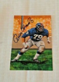Rosie Brown Giants Vintage Autographed Signed Goal Line Art Card NFL Football #'d COA GLAC