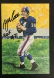 Y.A. Tittle Giants Vintage Autographed Signed Goal Line Art Card NFL Football #'d COA GLAC
