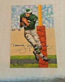 Tommy McDonald Eagles Vintage Autographed Signed Goal Line Art Card NFL Football #'d COA GLAC