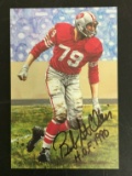 Bob St Clair 49ers Vintage Autographed Signed Goal Line Art Card NFL Football #'d COA GLAC