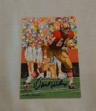 Dave Wilcox 49ers Vintage Autographed Signed Goal Line Art Card NFL Football #'d COA GLAC