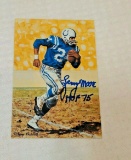 Lenny Moore Colts Penn State Vintage Autographed Signed Goal Line Art Card NFL Football #'d COA GLAC