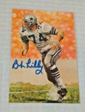 Bob Lilly Cowboys Vintage Autographed Signed Goal Line Art Card NFL Football #'d COA GLAC