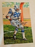 Mel Renfro Cowboys Vintage Autographed Signed Goal Line Art Card NFL Football #'d COA GLAC