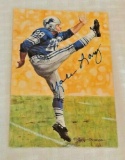 Yale Lary Lions Vintage Autographed Signed Goal Line Art Card NFL Football #'d COA GLAC