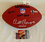 Bill Bergey Signed Autographed NFL Eagles Wilson Soft Grip Football JSA COA Full Size