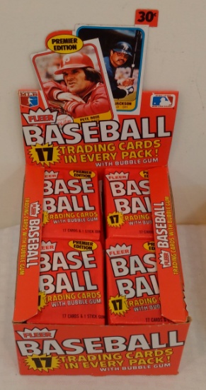 1981 Fleer Baseball Card Full Wax Box 36 Factory Sealed Packs Stars Rookies HOFers Potential GEM MT
