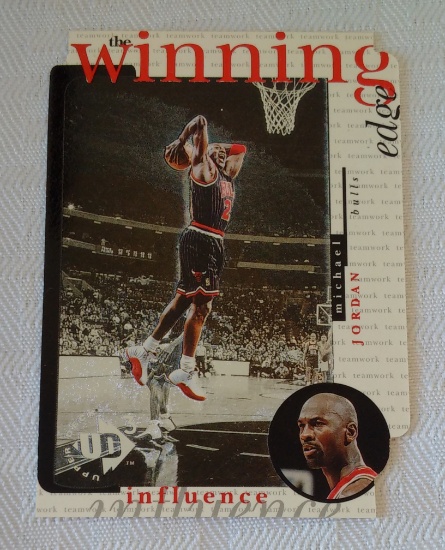 1997-98 Upper Deck NBA Basketball Insert Card Die Cut Winning Edge Michael Jordan Bulls HOF MJ