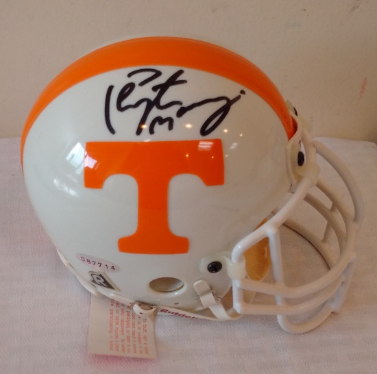 Peyton Manning Autographed Signed Tennessee College Football Mini Helmet Steiner COA Hologram