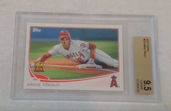 2013 Topps MLB Baseball Card 2nd Year Rookie Cup #27A Mike Trout Angels BGS GRADED 9.5 GEM MINT