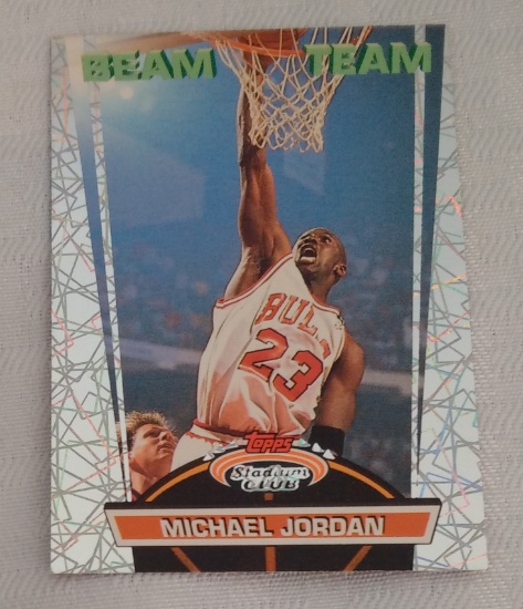 1992-93 Stadium Club NBA Basketball Insert Card Beam Team Members Only Michael Jordan Bulls HOF