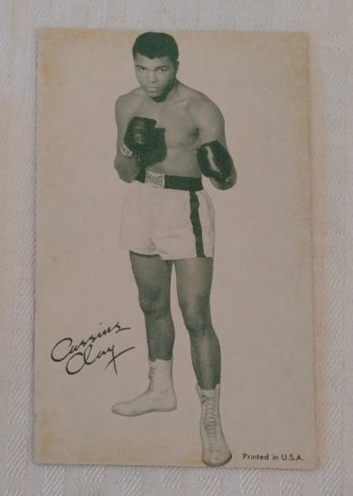 Vintage 1960s Boxing Exhibit Arcade Rookie Card RC Cassius Clay Muhammad Ali Boxer Very Rare