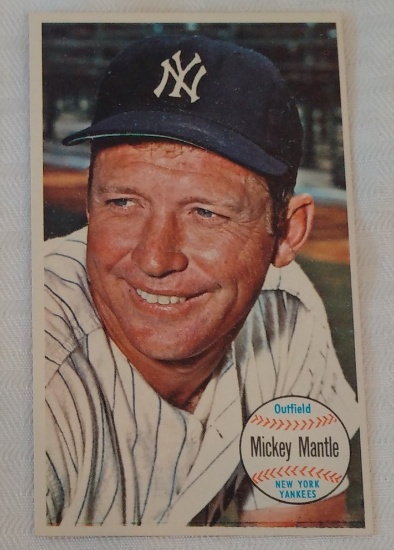 Vintage 1964 Topps Baseball Card Giant #25 Mickey Mantle Yankees HOF Solid Condition