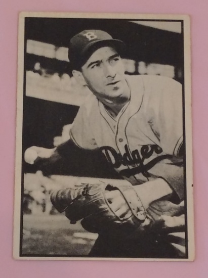 Vintage 1953 Bowman Black & White B/W MLB Baseball Card #60 Billy Cox Dodgers