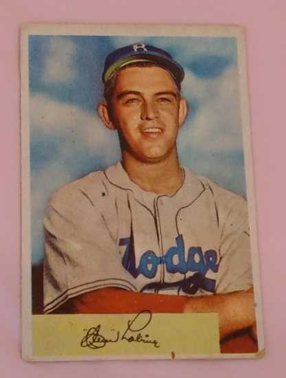 Vintage 1954 Bowman MLB Baseball Card #106 Clem Labine Dodgers