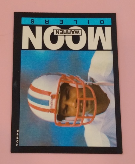 Vintage 1985 Topps NFL Football Rookie Card RC #251 Warren Moon Oilers HOF