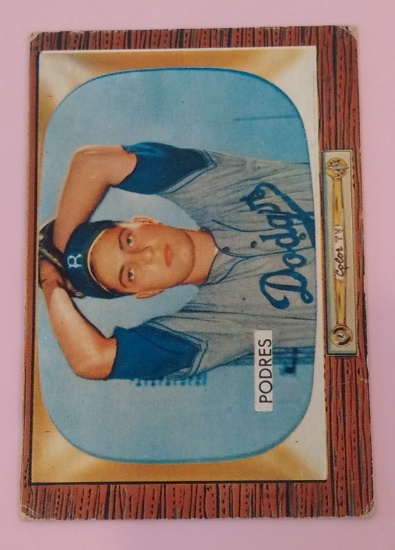 Vintage 1955 Bowman MLB Baseball Card #97 Johnny Podres Dodgers