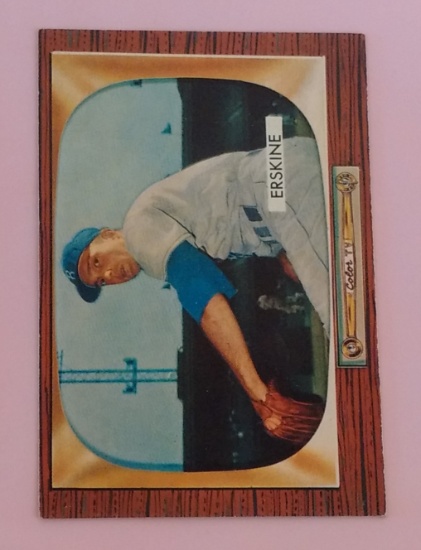 Vintage 1955 Bowman MLB Baseball Card #170 Carl Erskine Dodgers