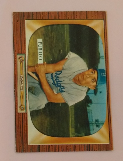 Vintage 1955 Bowman MLB Baseball Card #169 Carl Furillo Dodgers