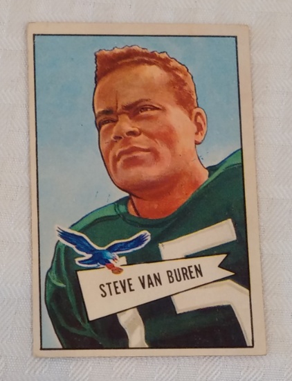 Vintage 1952 Bowman NFL Football Large Football SP Card #45 Steve Van Buren Eagles HOF