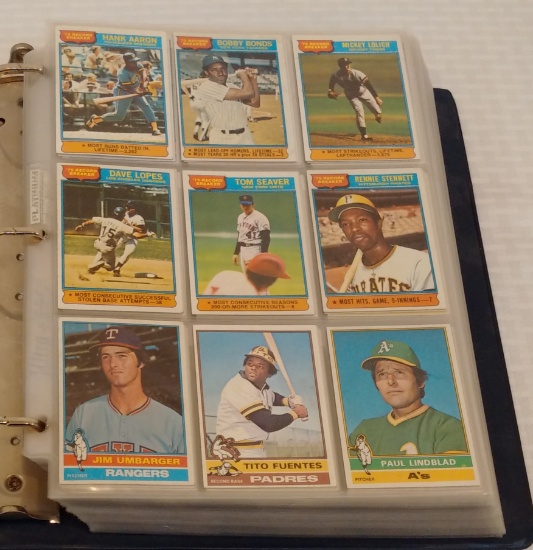 Vintage 1976 Topps MLB Baseball Near Complete Set Missing 7 Common Cards w/ Stars Rookies HOFers EX