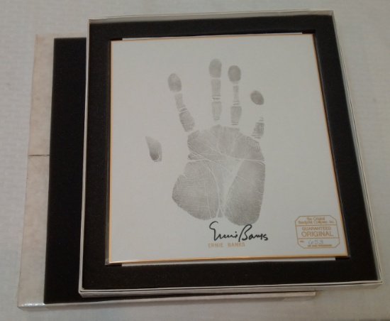 Ernie Banks Authentic Actual Handprint COA Box Cubs HOF MLB Baseball 653/1000 Autographed Signed