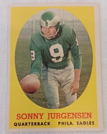 Vintage 1958 Topps NFL Football Rookie Card RC #90 Sonny Jurgensen Eagles HOF