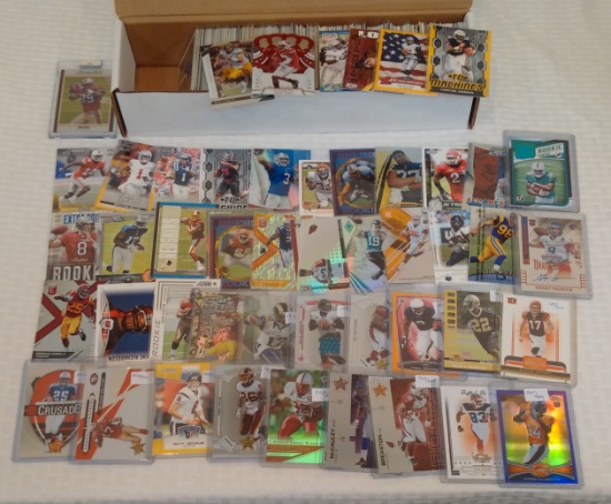 550 NFL Football Card Lot All Rookies Autographs Jerseys Parallel Inserts Long Box